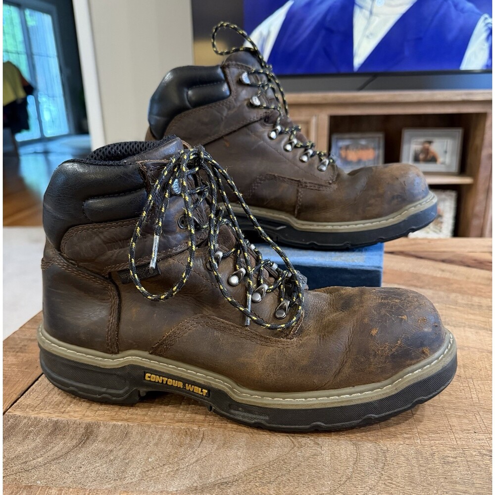 Wolverine W10847 Steel Toe Work Boots Men’s 11M Waterproof Brown Leather